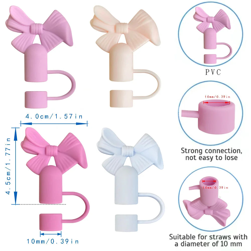 4 Pcs Flower Love Shack Fancy Straw Toppers Set