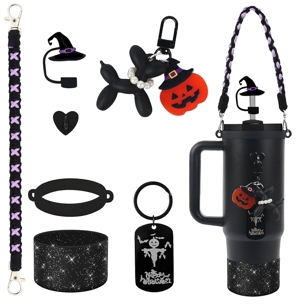 BELSITA Halloween Stanley Cup Accessories Set