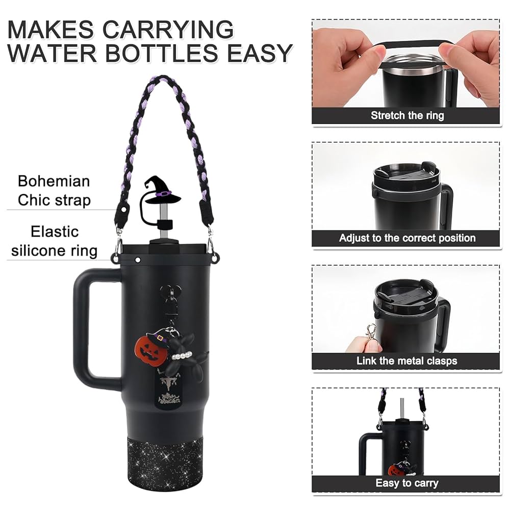 BELSITA Halloween Stanley Cup Accessories Set