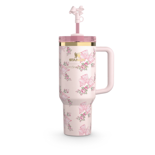 Stanley Clean Slate Quencher FlowState Tumbler​The Stanley x LoveShackFancy Holiday Quencher | 40 OZ - Pink - Stanley Pakistan Stanley Pakistan