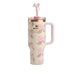 The Stanley x LoveShackFancy Holiday Quencher | 40 OZ - Pink