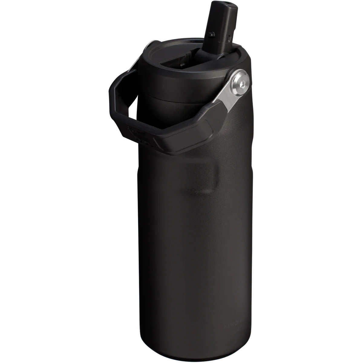 The IceFlow™ Bottle with Flip Straw Lid | 16 OZ - Black - Image 2