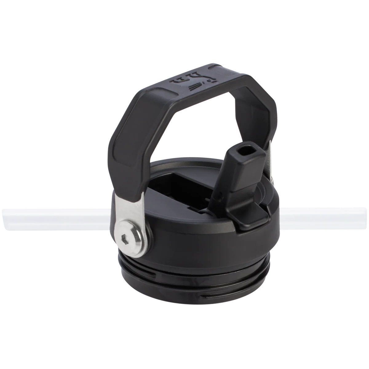 The IceFlow™ Bottle with Flip Straw Lid | 16 OZ - Black - Image 3