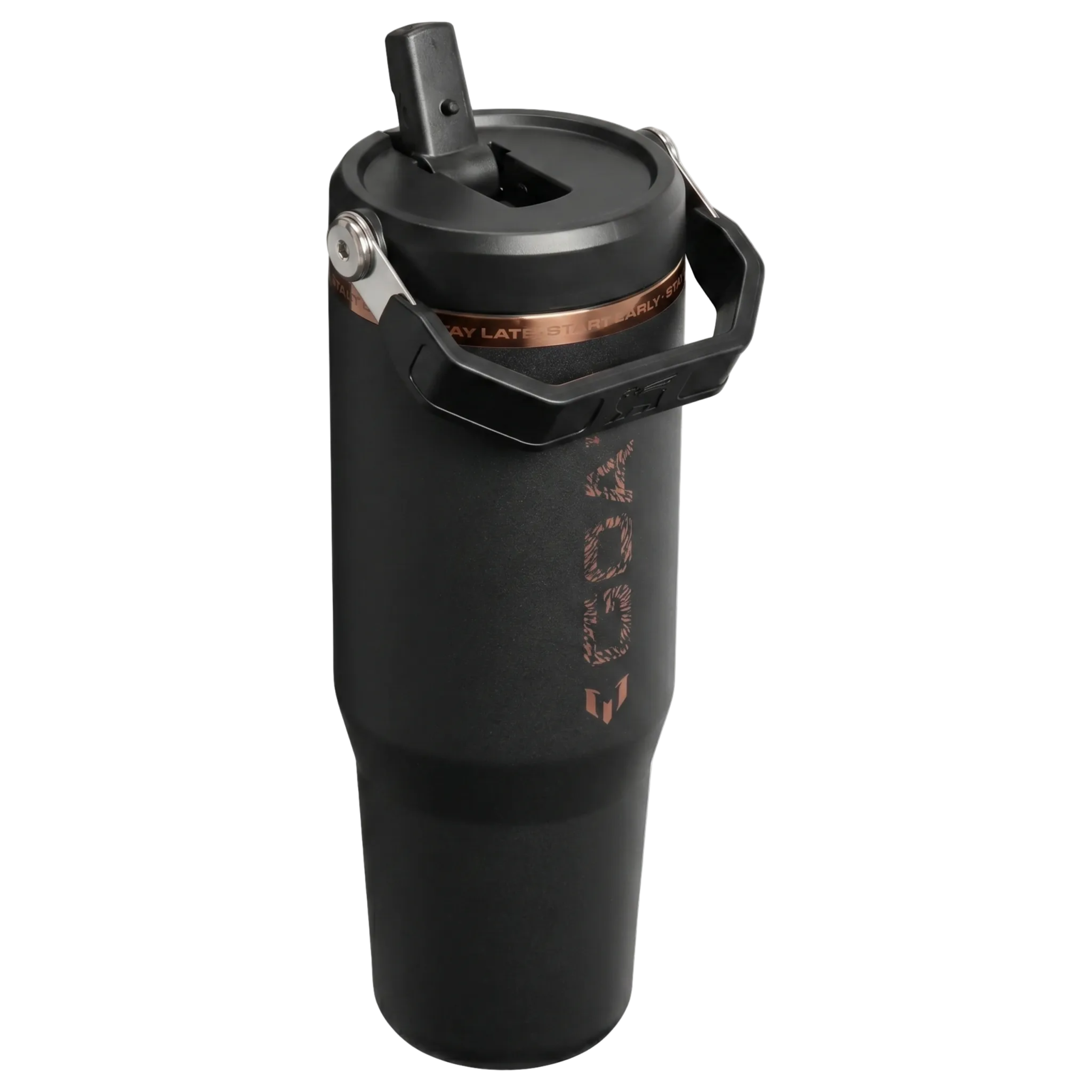 The Messi x Stanley IceFlow™ Flip Straw Tumbler | 30 OZ - GOAT Black - Image 2