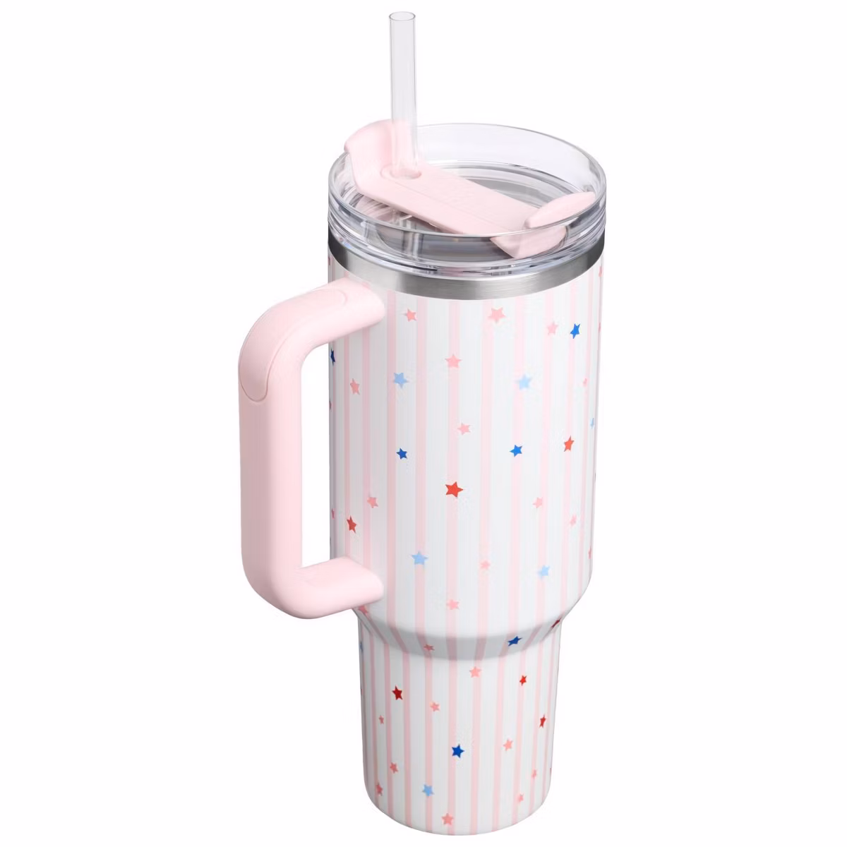 The Quencher® H2.0 FlowState™ Tumbler | 40 OZ – Pink Starry Stripes - Image 2